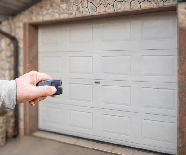 Professional garage door repair technician fixing door that won't open in San Francisco Bay Area home